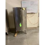 Muller single wall stainless steel tank with lid and caster, 620 liter , NOTE 1 CASTER MISSING