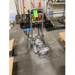 Leeson pump cart with 1-1/2 hp motor, 230/460 vac, model C14517X5X, 1755 rpm, class group C, D and