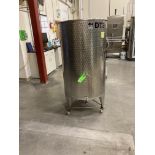 Muller single wall stainless steel tank with lid and caster, 620 liter