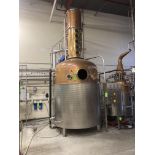 Carl 2500 liter capacity copper post still with 5 plates direct column distillery, with second