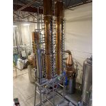 Carl copper post still with dual 19 plates direct column distillery