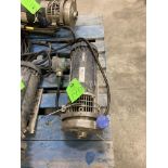 Leeson pump cart with 1-1/2 hp motor, 230/460 vac, model C14517X5X, 1755 rpm, class group C, D and