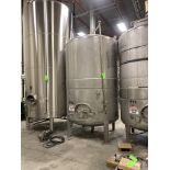 Stainless steel single wall tank with band jacket, 80 in dia x 11 ft. hgt