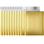 200 GOLD METALLIC BUBBLE MAILER HIGH QUALITY SIZE 150 X 215MM MAILING ENVELOPES SELF SEAL FOIL