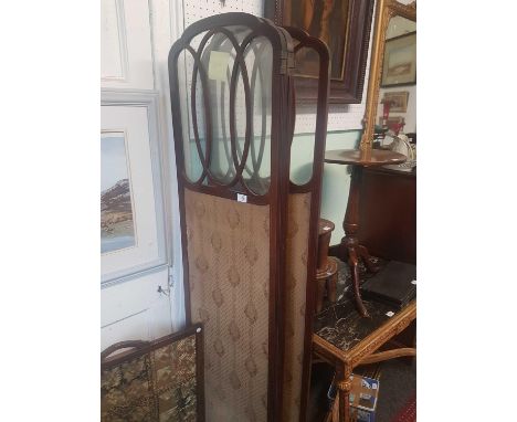 of shaped rectangular form, the glazed tops above a upholstered panel base, 150cm wide 