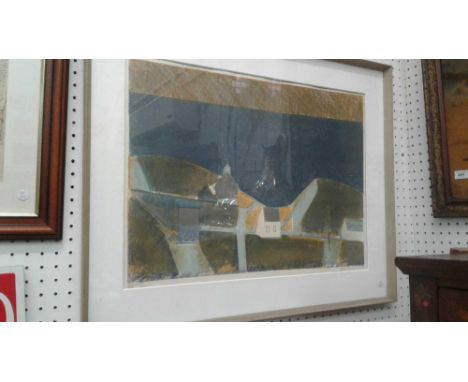 limited edition coloured print, signed indistinctively, framed 