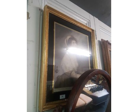 19th century colour print of St Cecilia, engraved by H.R Cook pupil of the late R. THEW, framed 