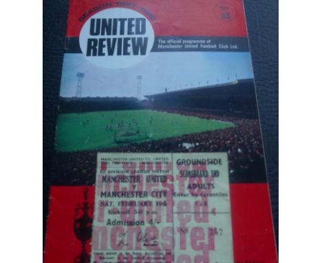 1967-68 MANCHESTER UNITED V MANCHESTER CITY PROGRAMME &amp; TICKET
10th February 1968 both good&nbsp;