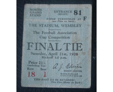 1928 FA CUP FINAL BLACKBURN ROVERS V HUDDERSFIELD TOWN TICKET
Folds
&nbsp;