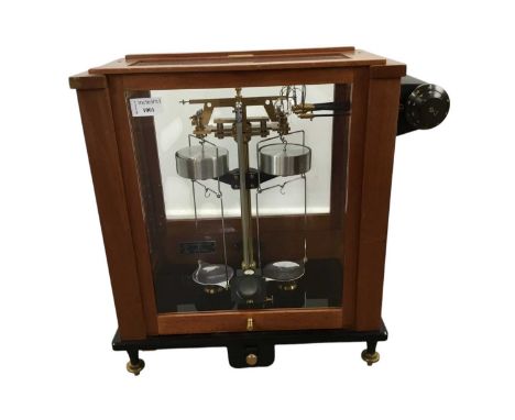 SET OF SCALES, STANTON INSTRUMENTS LTD,  in fitted case case 46cm high 