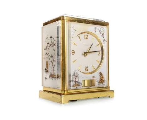 JAEGER LeCOULTRE, CHINOISERIE MARINA ATMOS CLOCK, the dial set with gilt dagger hour markers and Arabic numerals at 3, 6, 9 a