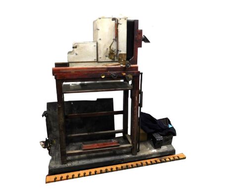 An early 20thC Eastman Kodak Company number two Photostat machine, made by The Commercial Camera Company, in mainly mahogany 