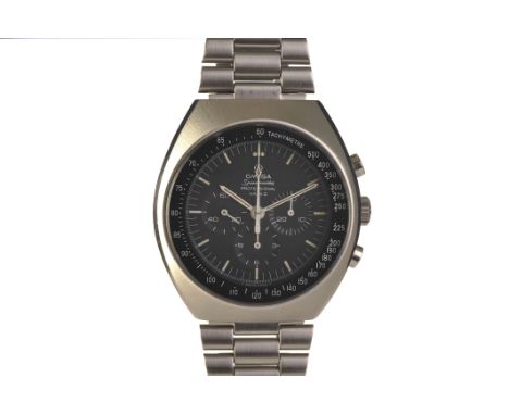 A 1969 Omega Speed­master Professional Mark II gentleman’s stainless steel chronograph wristwatch, ref 145.014, the signed bl