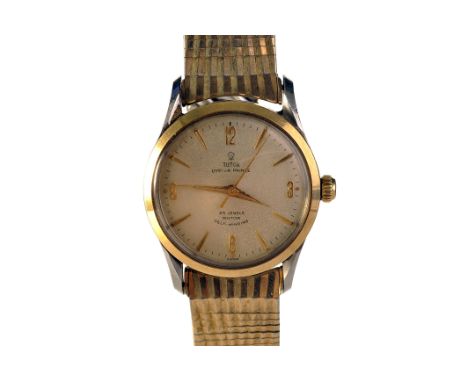 A 1960s Rolex Tudor Oyster Prince gentleman’s stainless steel and gold automatic wristwatch, ref. 7967 no.300629, the signed 