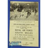 1941 South Wales v the RAF Rugby Programme: At Swansea 04/41, another from the charity series in