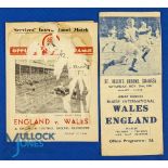 1943 & 44 England & Wales Rugby Programmes (2): W v E at Swansea 11/43 & E v W at Gloucester 04/