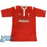 Hal Luscombe, Cap no.1027, Scarlet no.22 Wales Rugby Jersey: Unnamed but cap and player numbered,