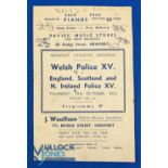 1953 Welsh Police v English, Scots & NI Police Rugby Programme: Interesting game, Tamplin,