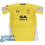 2008-9 Yellow Wales no.3 Match Prepared Rugby Jersey: Unnamed loose-head prop's short sleeved issue.