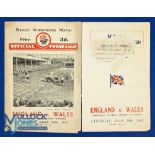 1942 & 43 England v Wales Rugby Programmes (2): Both at Gloucester, 03/42 & 03/43. First has some