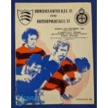 1982 British Police v Middlesex Rugby Programme: Glossy larger format from the Wasps' ground,