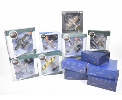 Twelve boxed model aircraftComprising Ixo models British Bomber and eleven Oxford Aviation models including frontline fighter