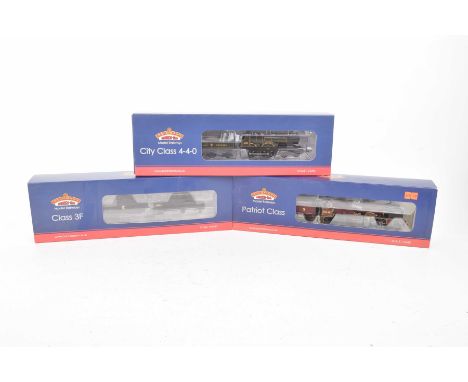 Three boxed Bachmann '00' gauge locomotives and tendersComprising 31-212 Patriot Class 4-6-0 locomotive no. 5541 'Duke of Sut