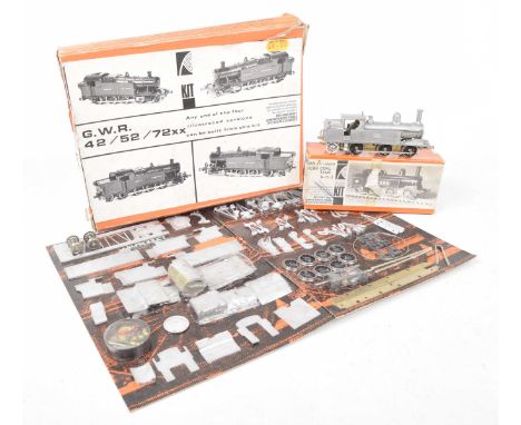 A boxed N & K C Keyser Ltd '00' gauge kit built 0-6-2 tank locomotiveUnpainted and an unmade kit GWR 42/52/72 XX which can be