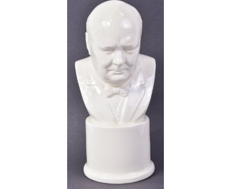 Winston Churchill (1874-1965) - Wedgwood &amp; Barlaston - a ceramic bust of Winston Churchill, with a circular base. Maker's