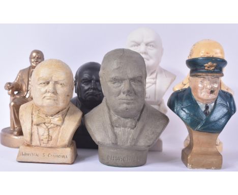Winston Churchill (1874-1965) - a collection of x7 assorted busts / statues of Churchill, to include; 'A Reproduction From An