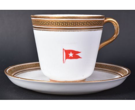 White Star Line - a believed early 20th Century likely Spode made White Star Line cup and saucer. Circa 1920s. Pattern number