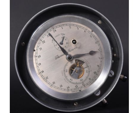 A 20th Century Thomas Mercer two-day Marine Chronometer. 'Thomas Mercer Ltd - St Albans - England ', 4" silvered dial with Ar