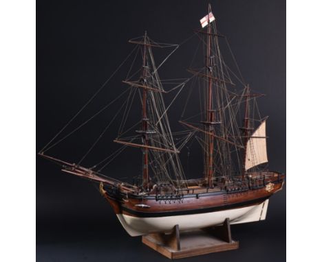 From a Private Collection - 19th Century Galleon - a museum quality model of a 19th Century British Galleon tall ship. Wooden
