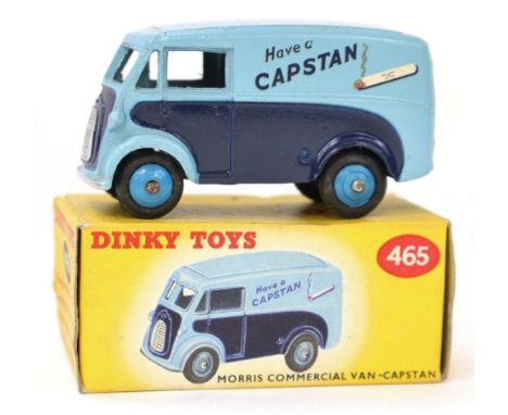 Dinky: A Dinky Toys No.465 "Morris Commercial Van", 'Have a Capstan', light and dark blue body, within original box