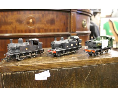 Triang 0-6-0 Tank engines, LMS Jinty and GWR Pannier tank and 0-4-0 tank engine. (3)