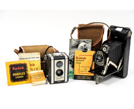 Kodak No 1A Pocket Kodak Junior in original case and Kodak box camera (2)