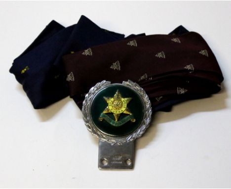 Burma Star Veterans Association Car Radiator badge. Enamel and Chrome. Made by JR Guant Ltd. Together with four Veterans Asso