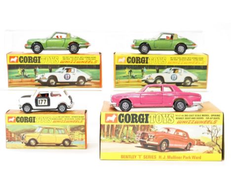 Corgi: A collection of four Corgi Whizzwheels boxed models to include; No.274 Bentley 'T' Series, H,J Mulliner Park Ward, bri