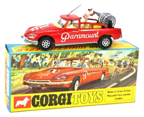 Corgi: A Corgi Whizzwheels No.510, "Citroen DS (Conversion) Tour de France Team Manager's Car", red body, "Paramount" to side