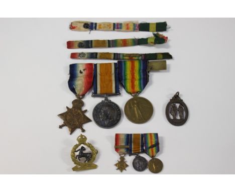 WW1 British medal group to Major T Bagshaw, Royal Army Veterinary Corps, 1914 Star, British War Medal and Victory medal. Alon