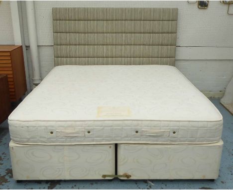 ATTRIBUTED TO THE SOFA &amp; CHAIR COMPANY VIVALDI HEADBOARD, with Dreamworks pocket quilt mattress, on divan base, 196cm W.