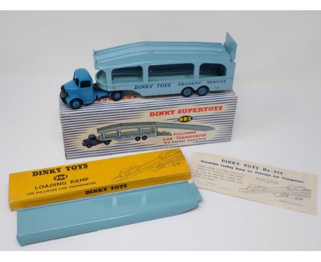 A boxed Dinky Toys No.982 Pullmore Car Transporter with ramp and leaflet 