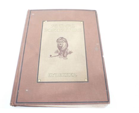 LYDEKKER R., Animal Portraiture, 50 studies in colour, pub. Frederick Warne &amp; Co, brown cloth, A/F, (1) 
