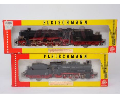 A boxed Fleischmann HO scale No.4145 0-8-0 Locomotive and tender and a boxed No.4177 2-10-0 Locomotive 