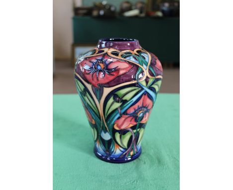 A Moorcroft 'Tudric Dream' pattern vase, 2005 by Rachel Bishop, limited edition 23/50, made for Liberty, 9" high, boxed