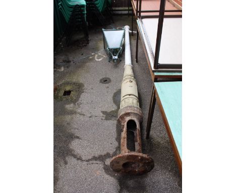 A Victorian cast iron gas street lamp