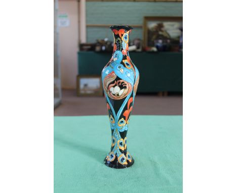 A Moorcroft 'Proud as Peacocks' pattern vase, 2006 by K Goodwin, limited edition 21/200, 12 1/4" high, boxed