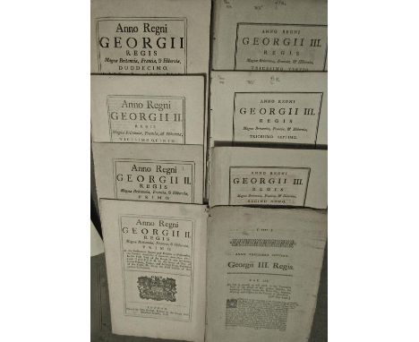 A collection of Geo II, III, IV acts of Parliament - mainly Gloucestershire related, road repairs; better regulation of the R