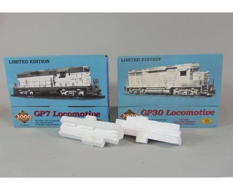 Proto 2000 series HO Scale Limited Edition boxed locomotives GP7 and GP30, both with polystyrene body inserts (2 +inserts) 