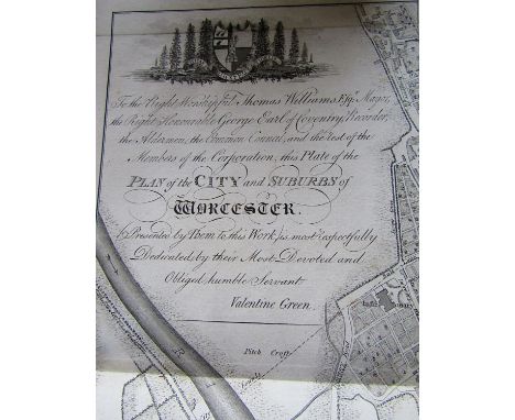 Valentine Green - The History and Antiquities of the City and Suburbs of Worcester, two volumes, leather bound, 1796